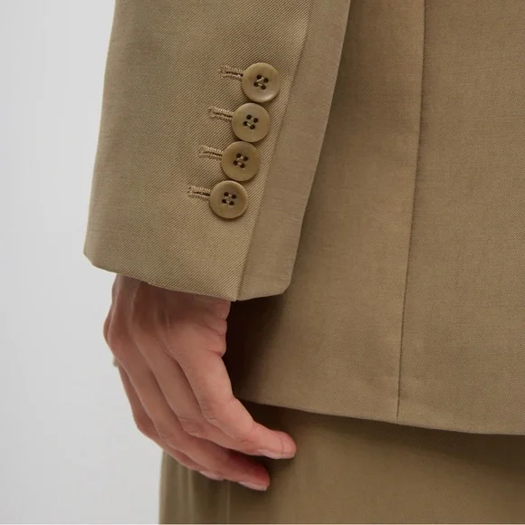 Tibi Fluid Suiting Double Breasted Blazer